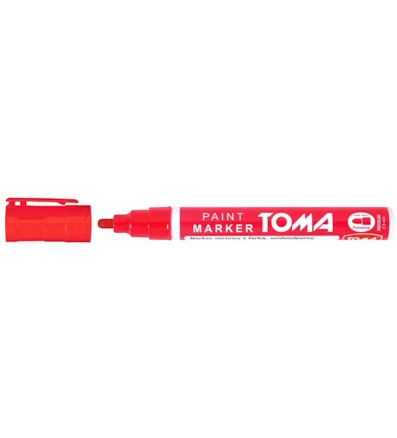 Marker Olejowy Toma TO-440 22  Czerwony 2,5mm 0211