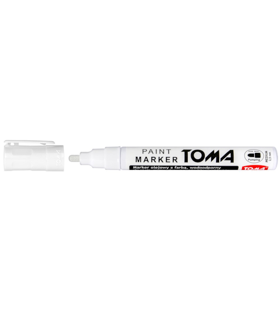 Marker Olejowy Toma TO-440 Biały 2,5mm 0716
