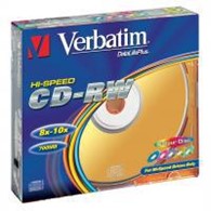 Płyta CD-RW Verbatim 700MB 8-12X Slim 43167