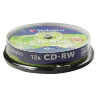Płyta CD-RW Verbatim Cake 10szt.43480