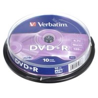Płyta DVD+R Verbatim 4,7GB 16X Cake 10 43498