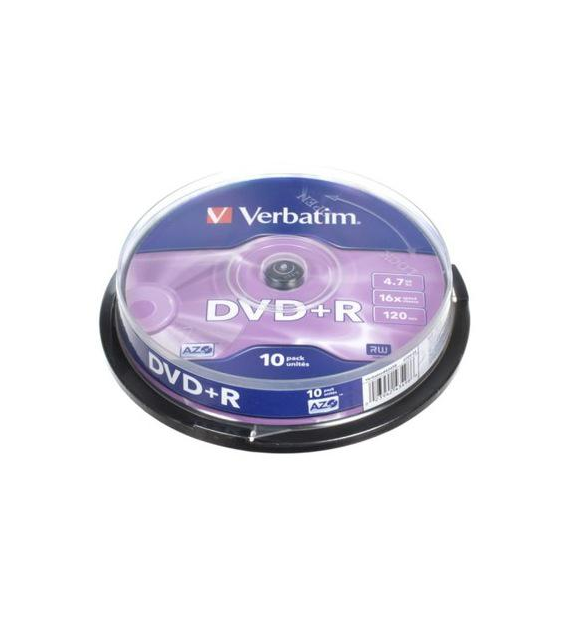 Płyta DVD+R Verbatim 4,7GB 16X Cake 10 43498