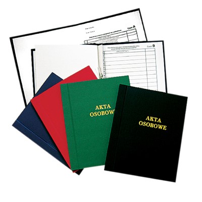 Teczka Do Akt Osobowych Oklejana Bez Treści Twarda Oprawa Warta Granatowa