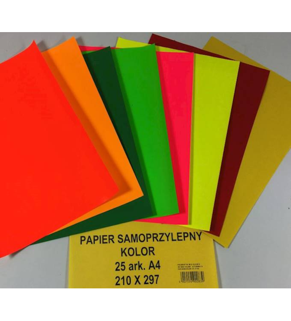 Teczka papierów samoprzylepnych kolor A25 Poligraf