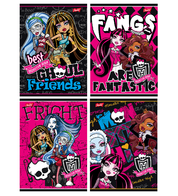 Zeszyt A5 32k kratka laminowany Monster High Strzegom 250309