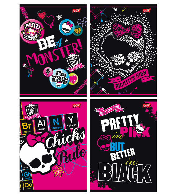 Zeszyt A5 60k kratka laminowany Monster High Strzegom 250422