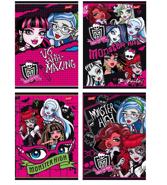 Zeszyt A5 16k Kratka Laminowany Monster High Majewski 250286