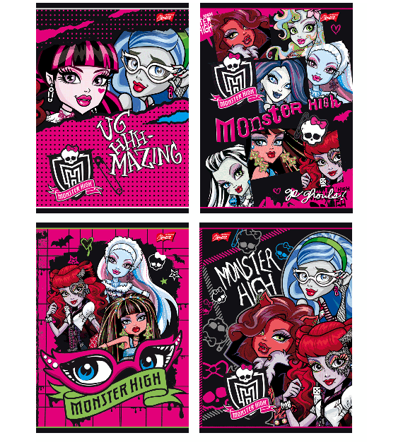 Zeszyt A5 16k Kratka Laminowany Monster High Majewski 250286