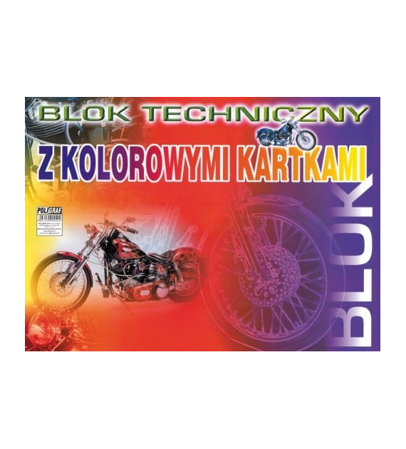 Blok Techniczny A3 Kolorowy  Poligraf