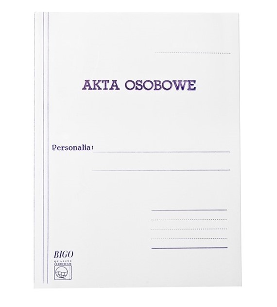 Teczka Do Akt Osobowych Papierowa harmonijka A4 Bigo