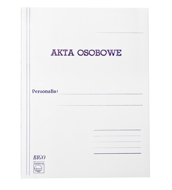 Teczka Do Akt Osobowych Papierowa harmonijka A4 Bigo