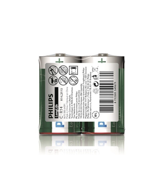 Bateria Philips Long Life R14/1.5V opk. 2 szt.
