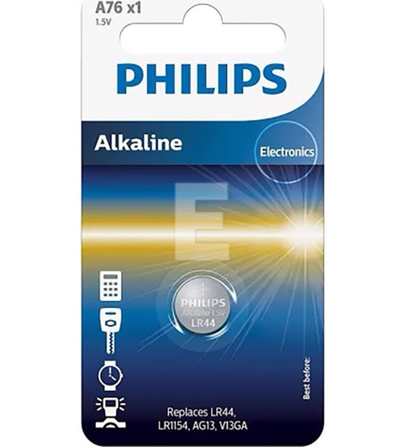 Bateria Alkaliczna LR44 A76 AG13 Philips