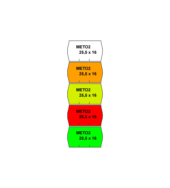 Taśma Do Metkownicy Dwurzędowej Fala Meto MC 26 x 16 Fluor