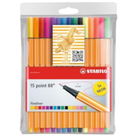 Cienkopis Stabilo Point 88 Etui 15szt. Neon 8815-1