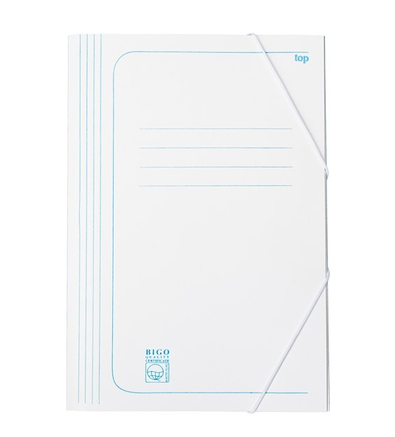Teczka Papierowa Z Gumką Biała A4 opk.25 szt 0006 Bigo