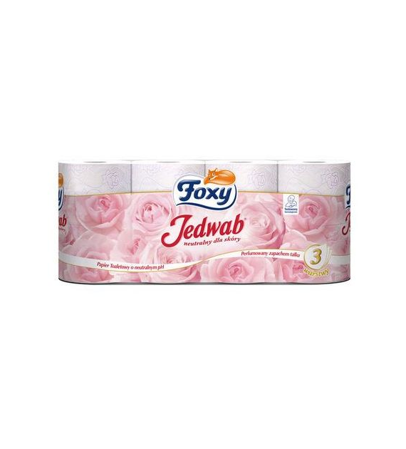 Papier Toaletowy Foxy 3w opak 8 Rolek (Worek 7 opak) Jedwab