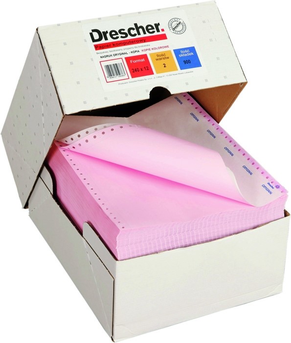Papier Komputerowy 240x12x2 Kolor Nadruk Drescher