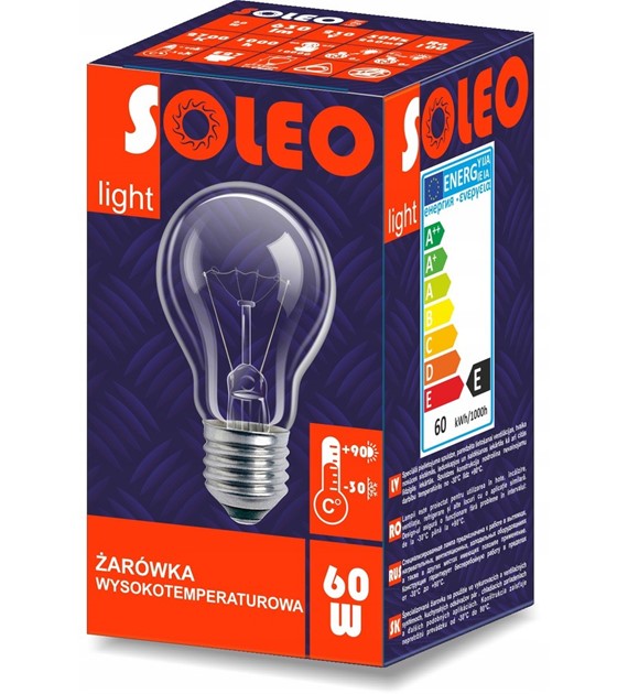 Żarówka Wstrząsoodporna Soleo 60W E27 230V