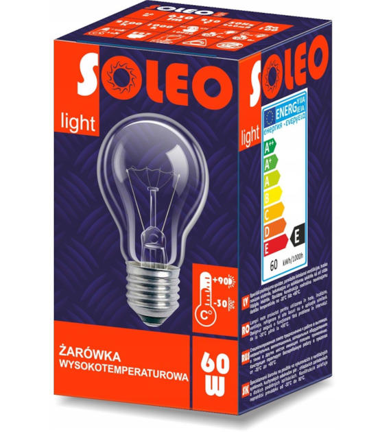 Żarówka Wstrząsoodporna Soleo 60W E27 230V