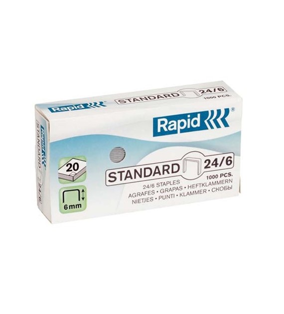 Zszywki Rapid Standard 24/6 opk. 1000 szt. 24855600