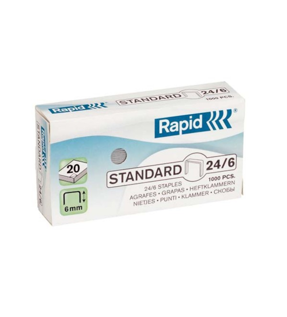 Zszywki Rapid Standard 24/6 opk. 1000 szt. 24855600