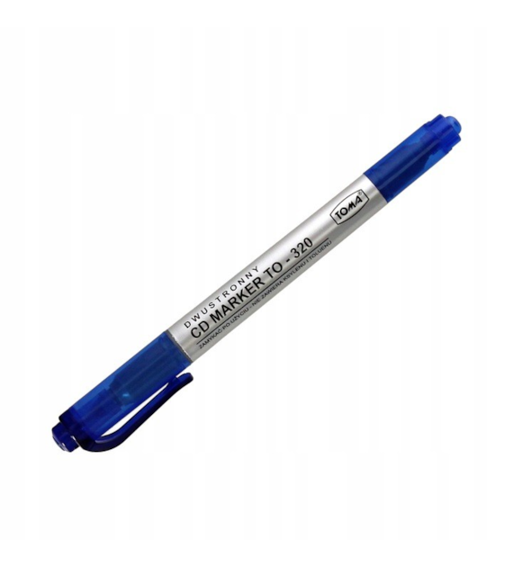 Marker Do CD Dwustronny Toma TO-320 Niebieski