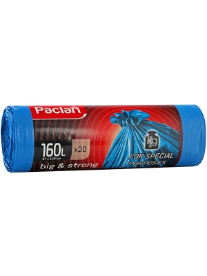 Worki Na Śmieci 160l 10szt Niebieskie 134443  Multitop Paclan