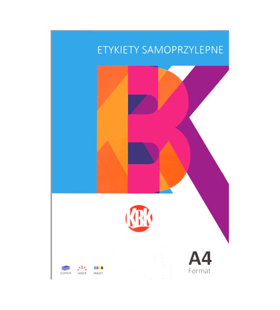 Etykiety Samoprzylepne A4 65etx100szt. 38x21,2mm KBK