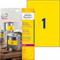 Etykiety Samoprzylepne Avery Żółte Opk. 20szt. L6111-20