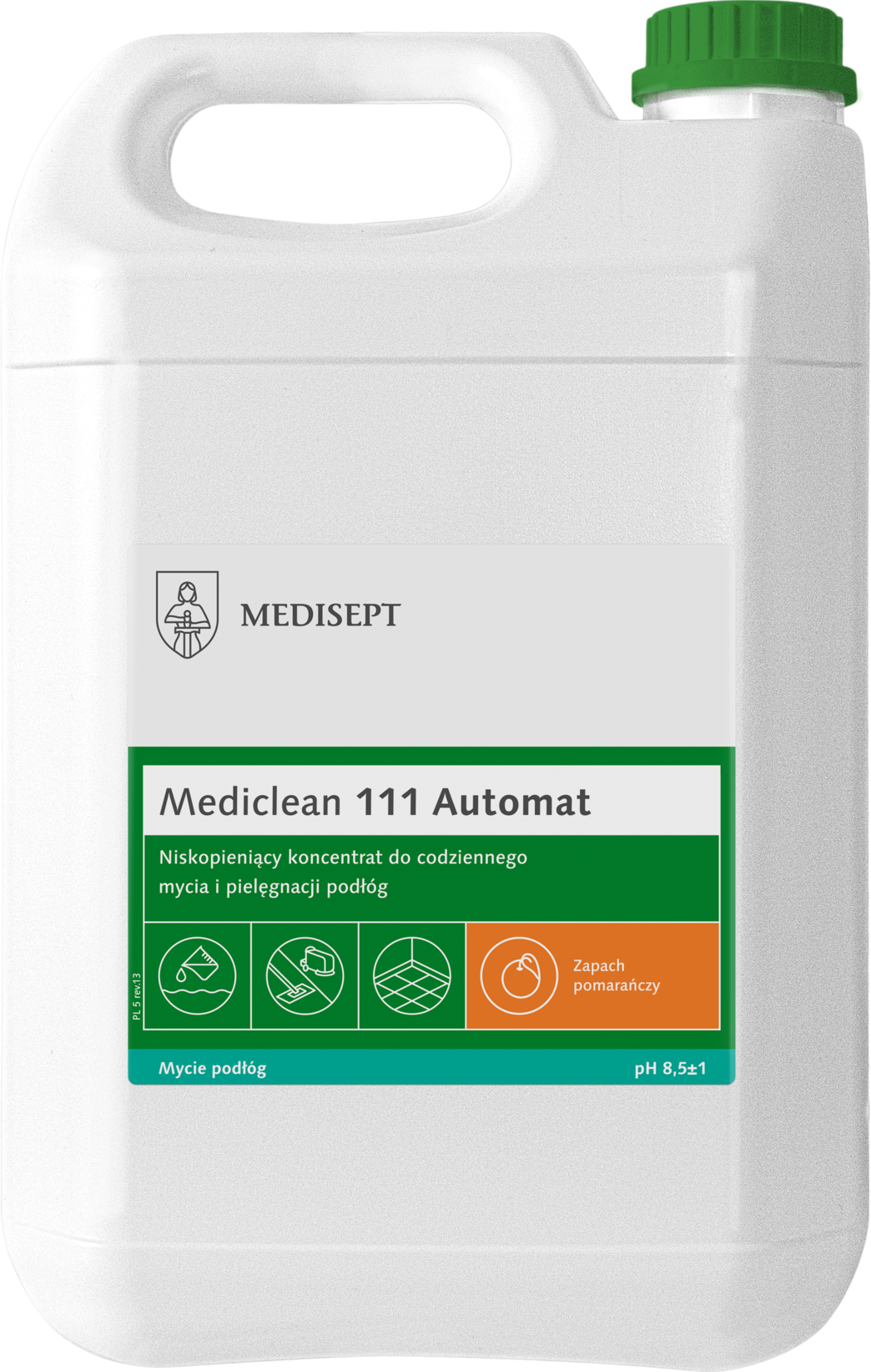 Preparat Do Maszynowego Mycia Podłóg MediClean 5l Pomarańczowy MC 111