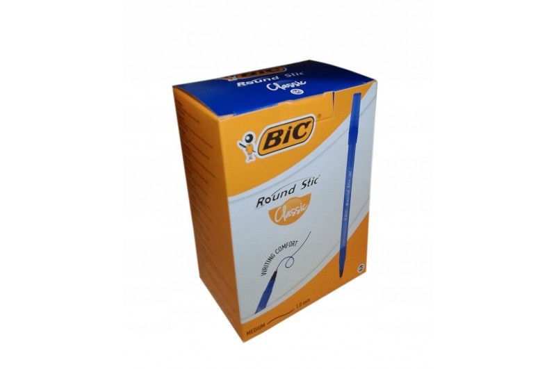 Długopis ze Skuwką Round Stic M  Niebieski opak.60 szt Bic