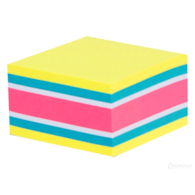 Bloczek Samoprzylepny 75mmx75mm Energy Fluo  Mix Kol Tres