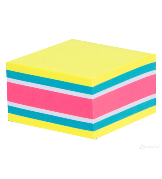 Bloczek Samoprzylepny 75mmx75mm Energy Fluo  Mix Kol Tres