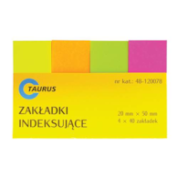 Zakładki Indeksujące Papierowe 20x50mm Neonowe 48-120078 Taurus