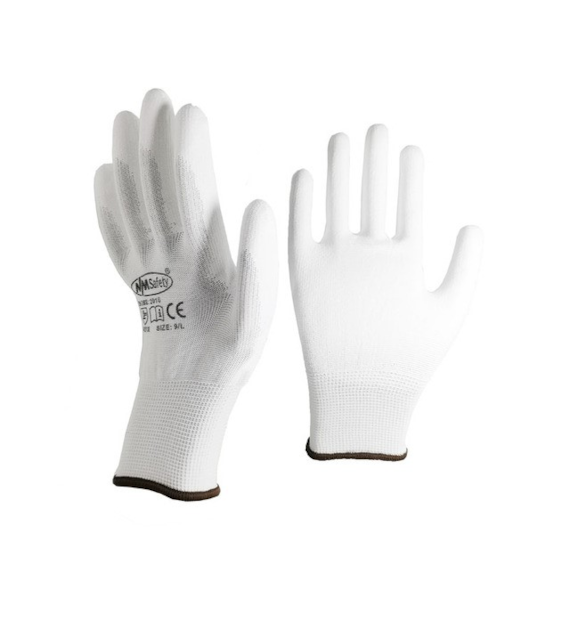 Rękawice Robocze Grube Nylon+Latex Białe 121508