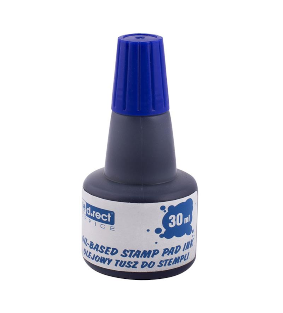 Tusz Do Pieczątek Olejowy 30ml Niebieski  D.Rect Leviatan