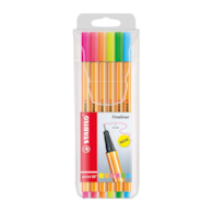 Cienkopis Stabilo Point Kpl. 6szt. 88/6-1 NEON