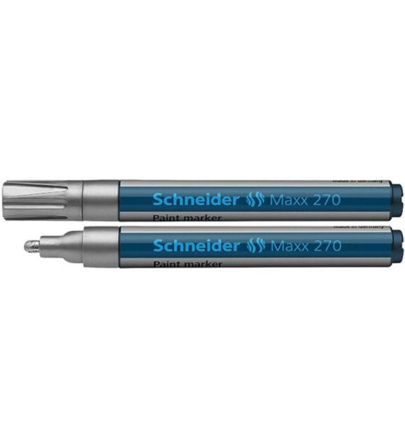 Marker Olejowy Schneider Maxx 270 1-3mm Okrągły Srebrny