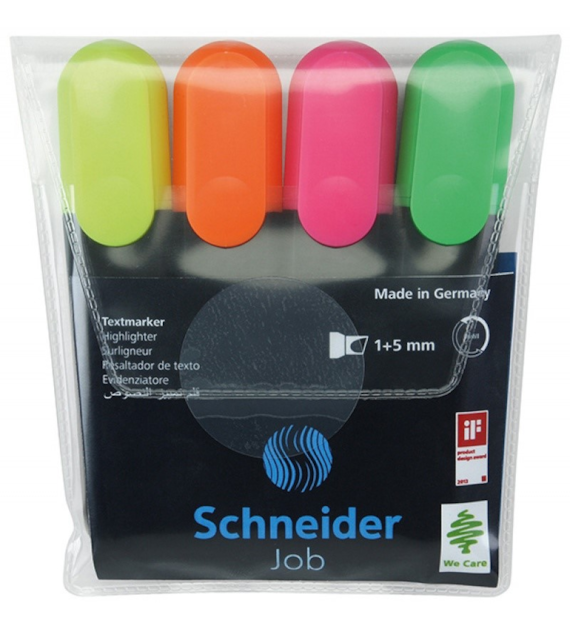 Zakreślacz Komplet  4szt  Schneider Job 11500