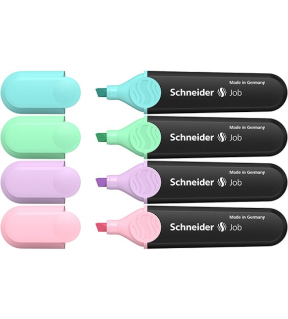 Zakreślacz Komplet 4 szt. Schneider Job Pastel 115098