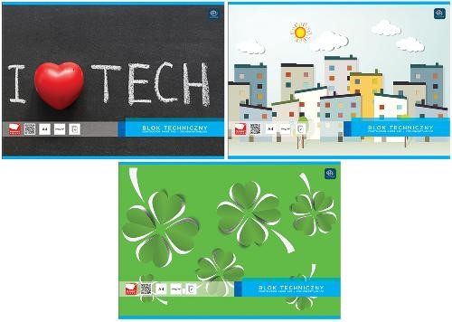 Blok techniczny A3 biały 10k 070012 Interdruk