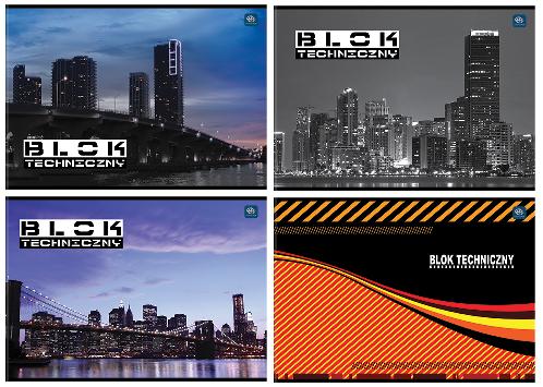 Blok techniczny A4 biały 10K 170g Interdruk 070005