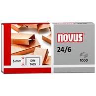 Zszywki 24/6 opk 1000szt. 040-0206 Miedziowane  Novus