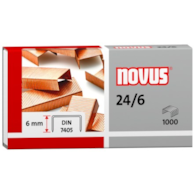 Zszywki 24/6 opk 1000szt. 040-0206 Miedziowane  Novus