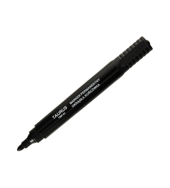 Marker Pernamentny TMP-01 Okrągła Końcówka Taurus Czarny