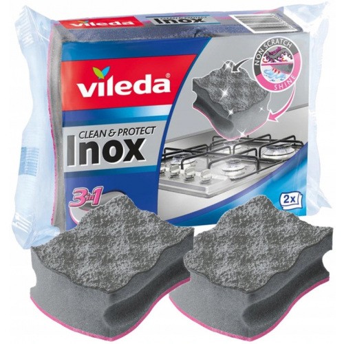 Gąbka Inox Clean End Shine 3w1 Opak. 2szt. 157403 Vileda