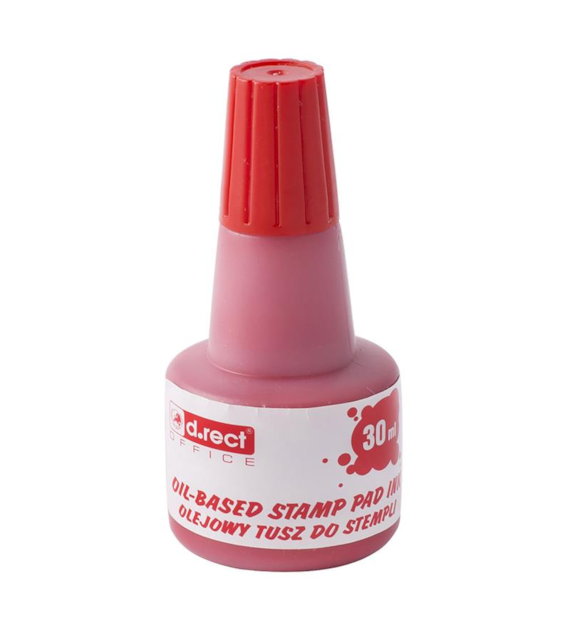Tusz Do Pieczątek Olejowy 30 ml Czerwony 323400003 9489 D'Rect