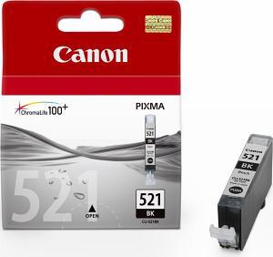 Tusz O Canon CLI521BK Czarny CANON PIXMA IP3600 MP620 MP980 MP540 MP620 MP630 MP980 MP640 MP990 MP550  MP560 MP650 MX870 IP4700 MP630 MP640 MX860 MX870 IP4600 IP4700