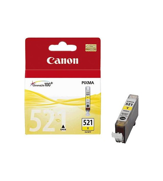 Tusz O Canon CLI521Y żółty 505s 9ml 2936B001 Canon iP3600 iP4600 MP620 MP630 MP980